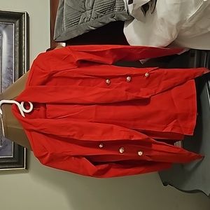 Red Shein Suit with Buttons
